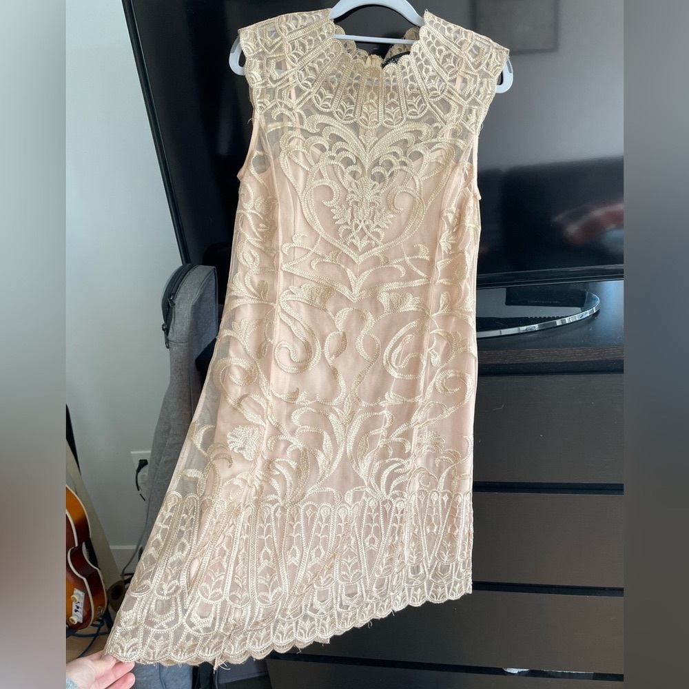 Nude lace dress - Large/Size 6